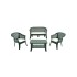 Baštenski set sto + 2 stolice + dvosed – zeleni Veranda