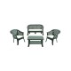 Baštenski set sto + 2 stolice + dvosed – zeleni Veranda